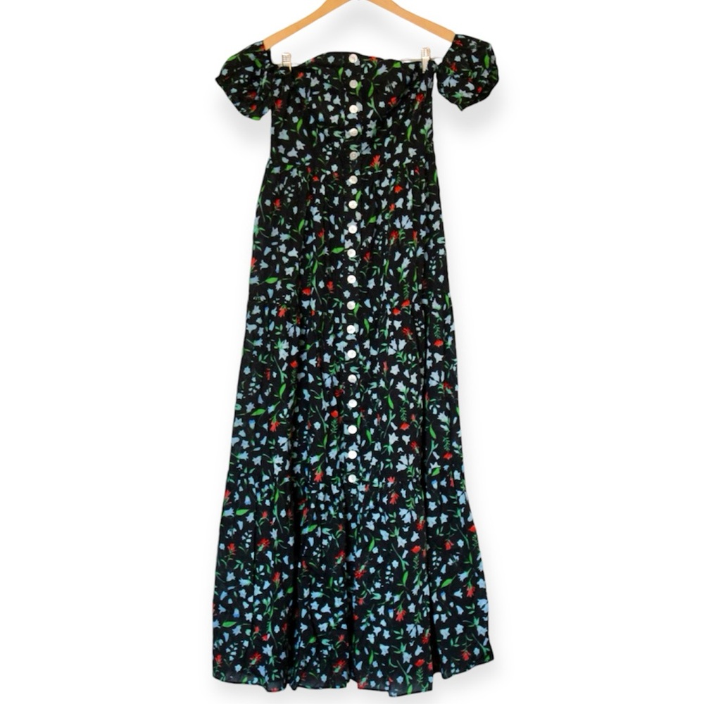 B.YELLOWTAIL Mountain Wildflowers Off-the-Shoulder Maxi Dress (L)